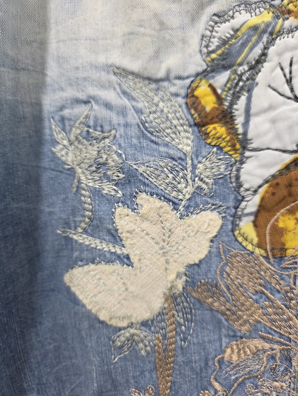 Vintage Y2K NPJ Floral Embroidered, Contrast Pocket Jeans Size Medium - Picture 6 of 8